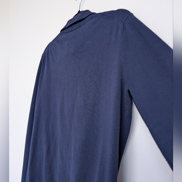 Oleg Cassini Silk Blend Navy Pullover Sweater  Collar Sz M - Picture 10 of 15